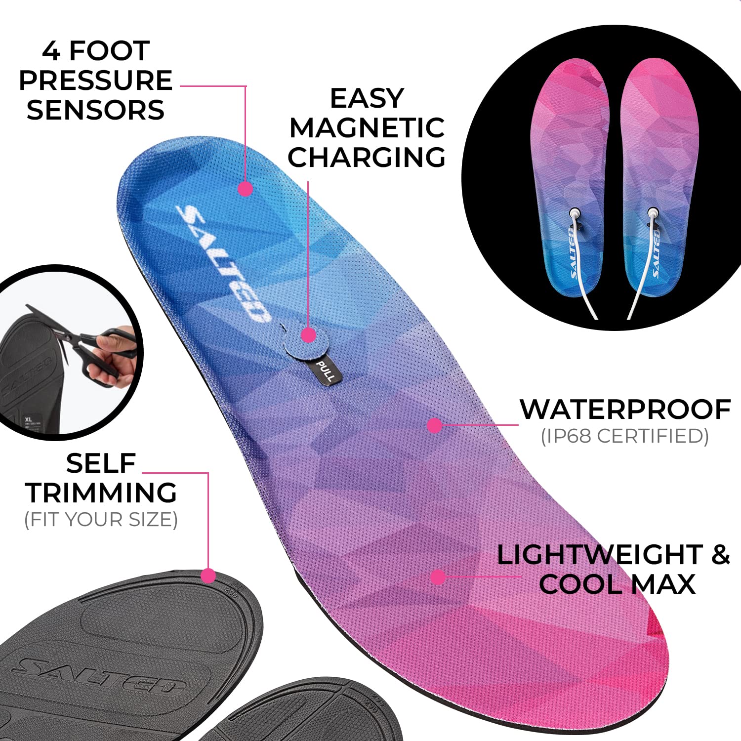 SALTED SMART INSOLE　インソース　Sサイズ Amazon.com: SALTED Smart Insole with Motion Sensor-Golf